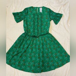 Disney Dress Shop green Orange Bird Dress size small